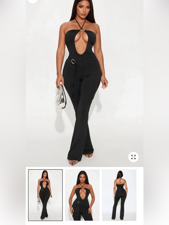 Fashion Nova Pants - 2/75$🔥Fashion Nova Black Halter Jumpsuit